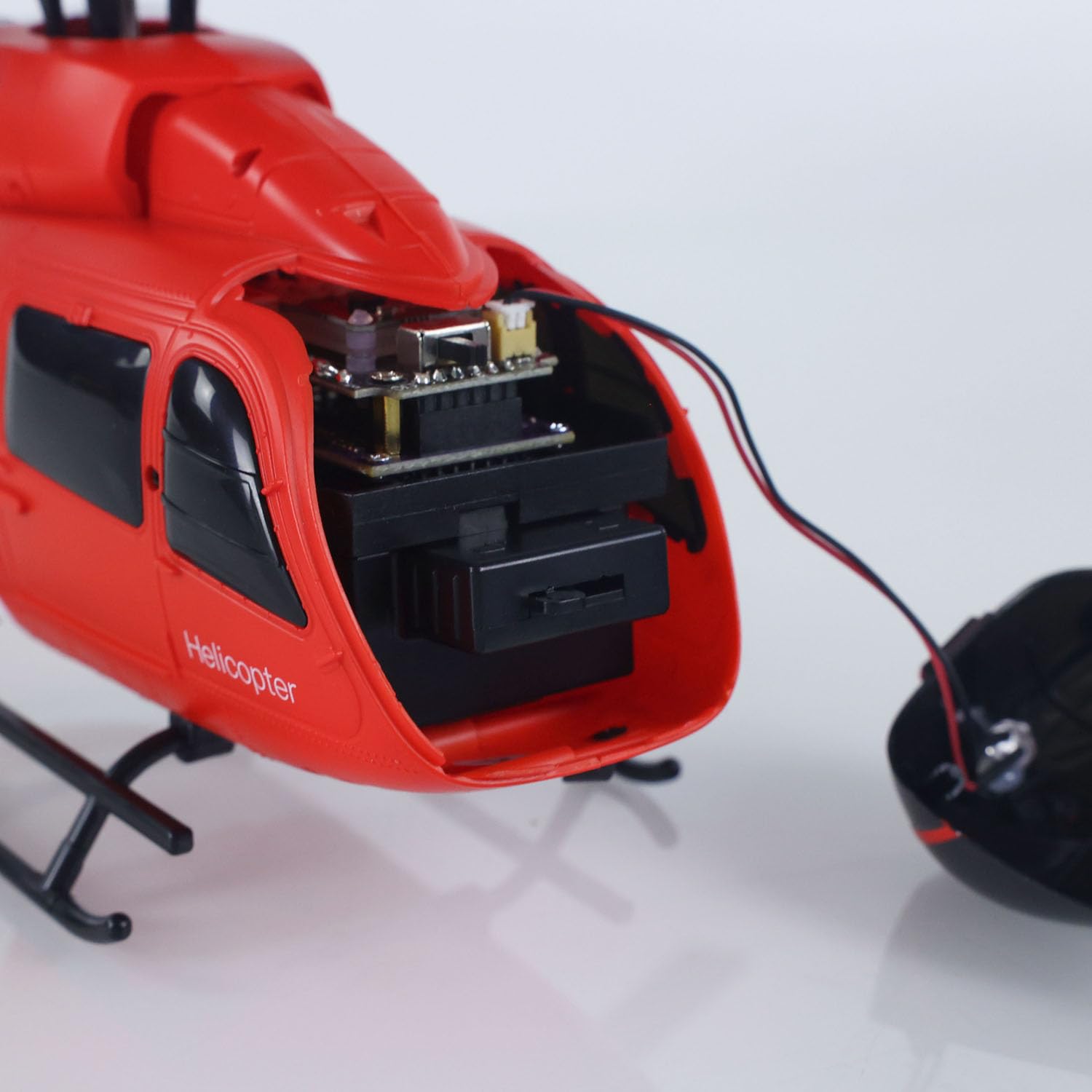 Elicottero radiocomandato 1/30 RC Era 6Ch C190 doppio motore brushless modello Rtf H145 Aileronless rotore di coda canalizzato modello Hobby Grade (rosso e bianco)