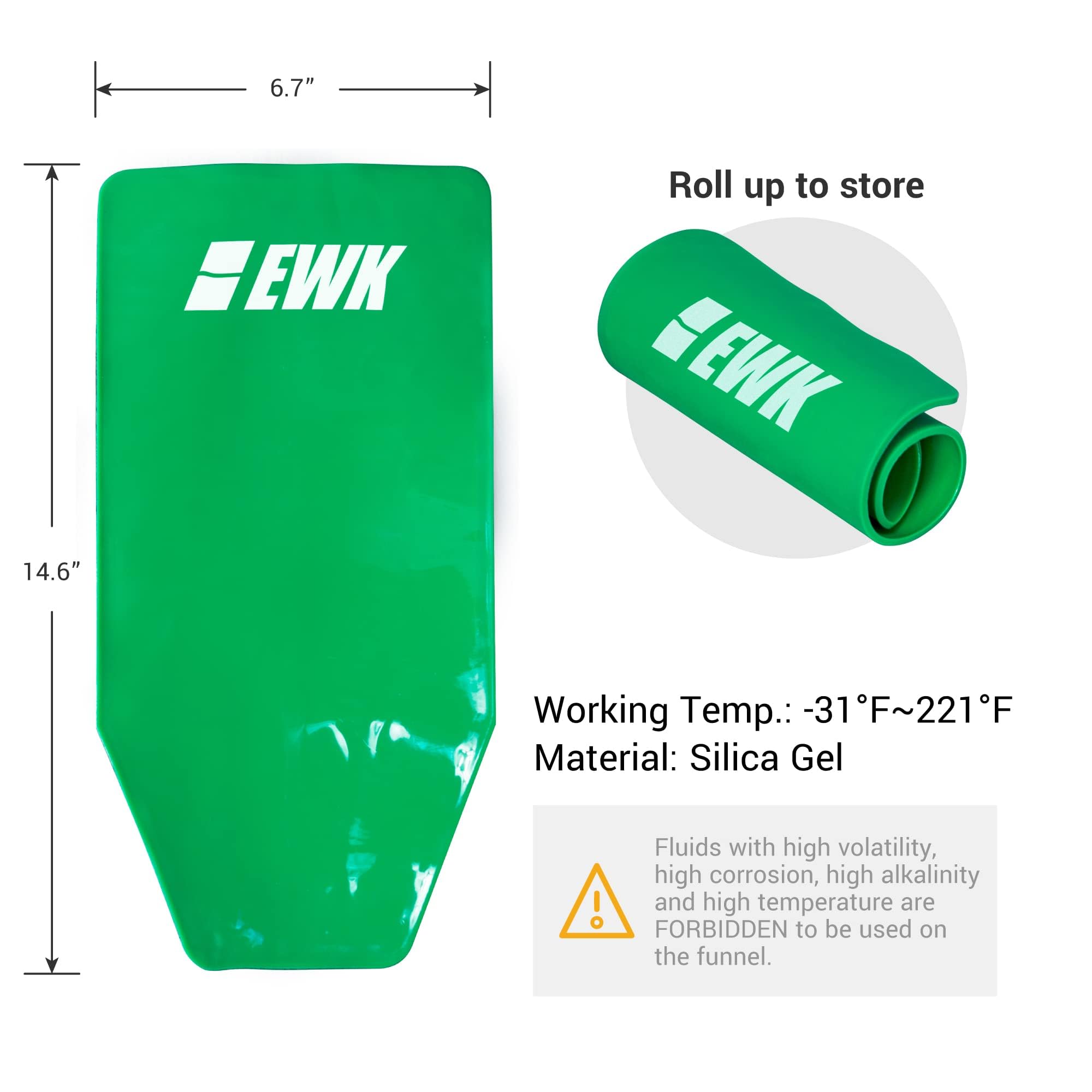 EWK Embudo de aceite flexible, sin derrames, embudo moldeable reutilizable para cambios de aceite limpios, mantenimiento de automóviles y motocicletas, drenaje de refrigerante y líquidos, diseño