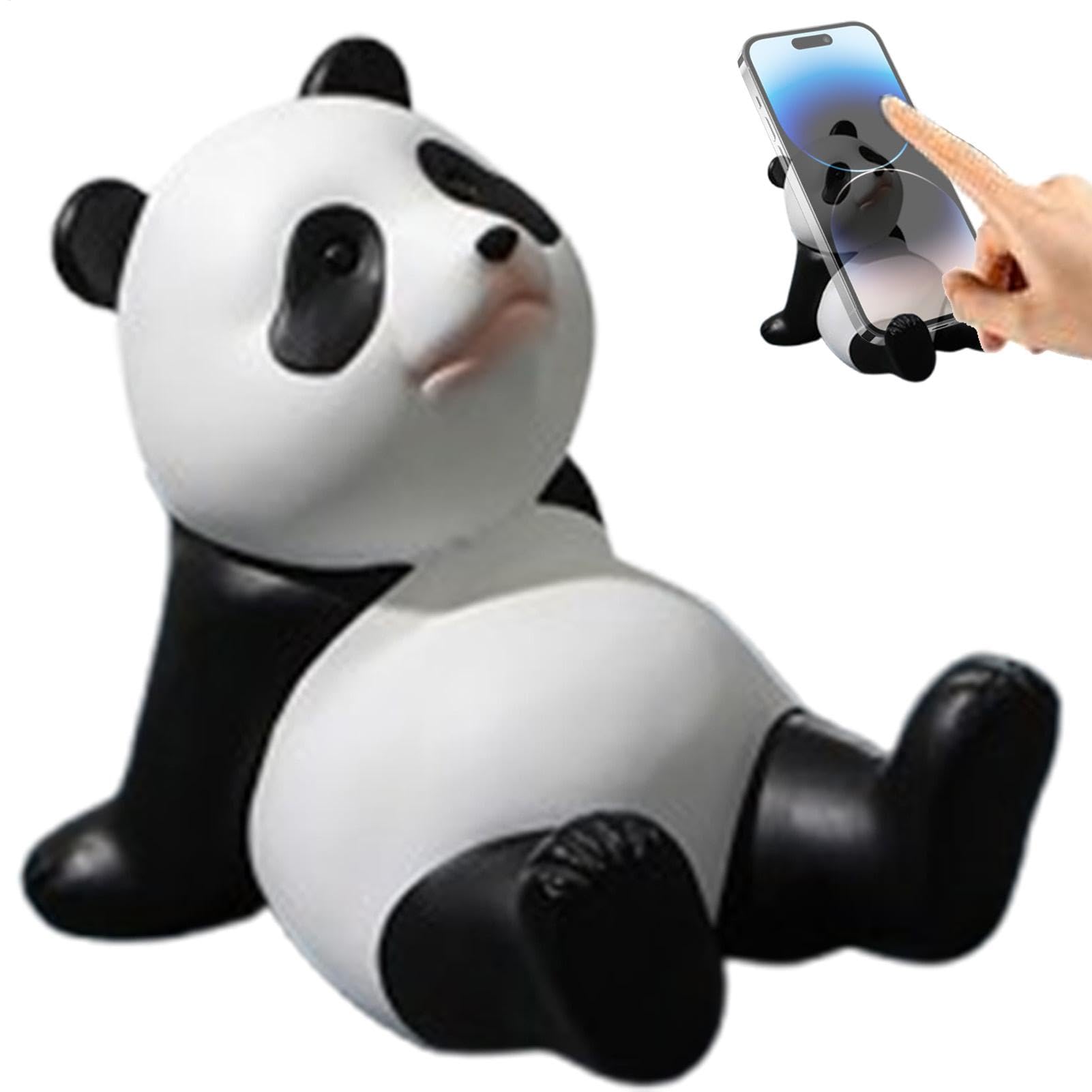 Phone Stand for Desk - Panda Phone Holder | Cartoon Panda Shape Phone Stand for Desk | Stable Non Slip Decorative Panda Desk Accessories for Desktop