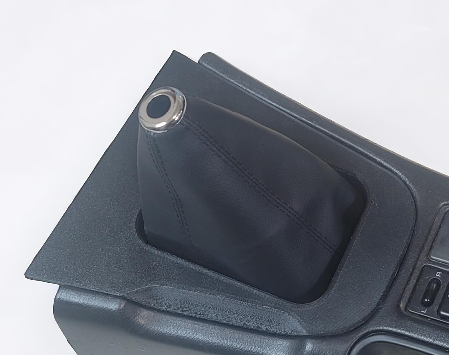 Generic Manual Shifter Bezel and Leather Shifter Boot 240SX S14 1995-1999
