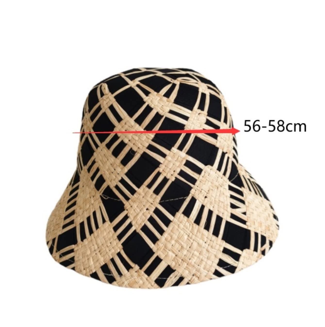Casquette Visiere Femme, Summer Chapeau De Seau Tissé Dames Pliable Soleil UV Plage Pliable, Chapeau de Plage