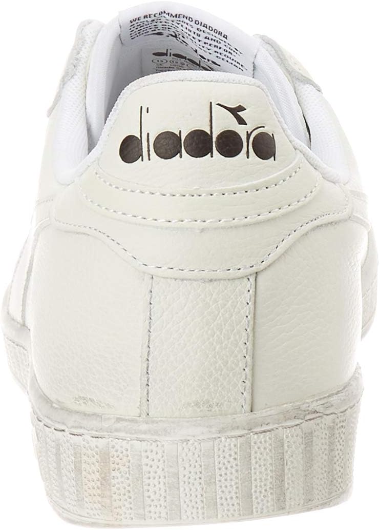 Diadora Men's Game L Low Waxed Court Shoe 14 C6180 White Black White