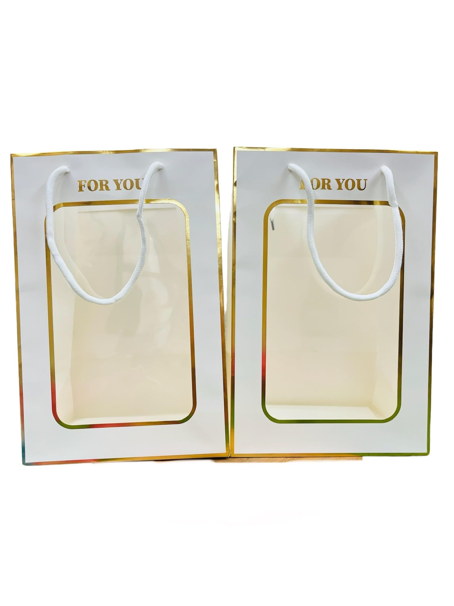 Paaroots Pack of 2 White Color Large Size Paper Bags Gifting Bags with transparent front Laminated Glaze Thick Sheet for Birthday Fifts, Return Gift Bags, Christmas Gifts, Diwali Gifts (B0CQLNX8S9) Amazon Price History, Amazon Price Tracker