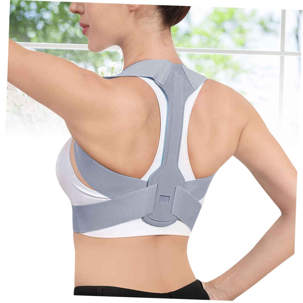IWOWHERO Djustable Shoulder Belt Hunchback Spine Posture Improvement for Ladies Men Adults