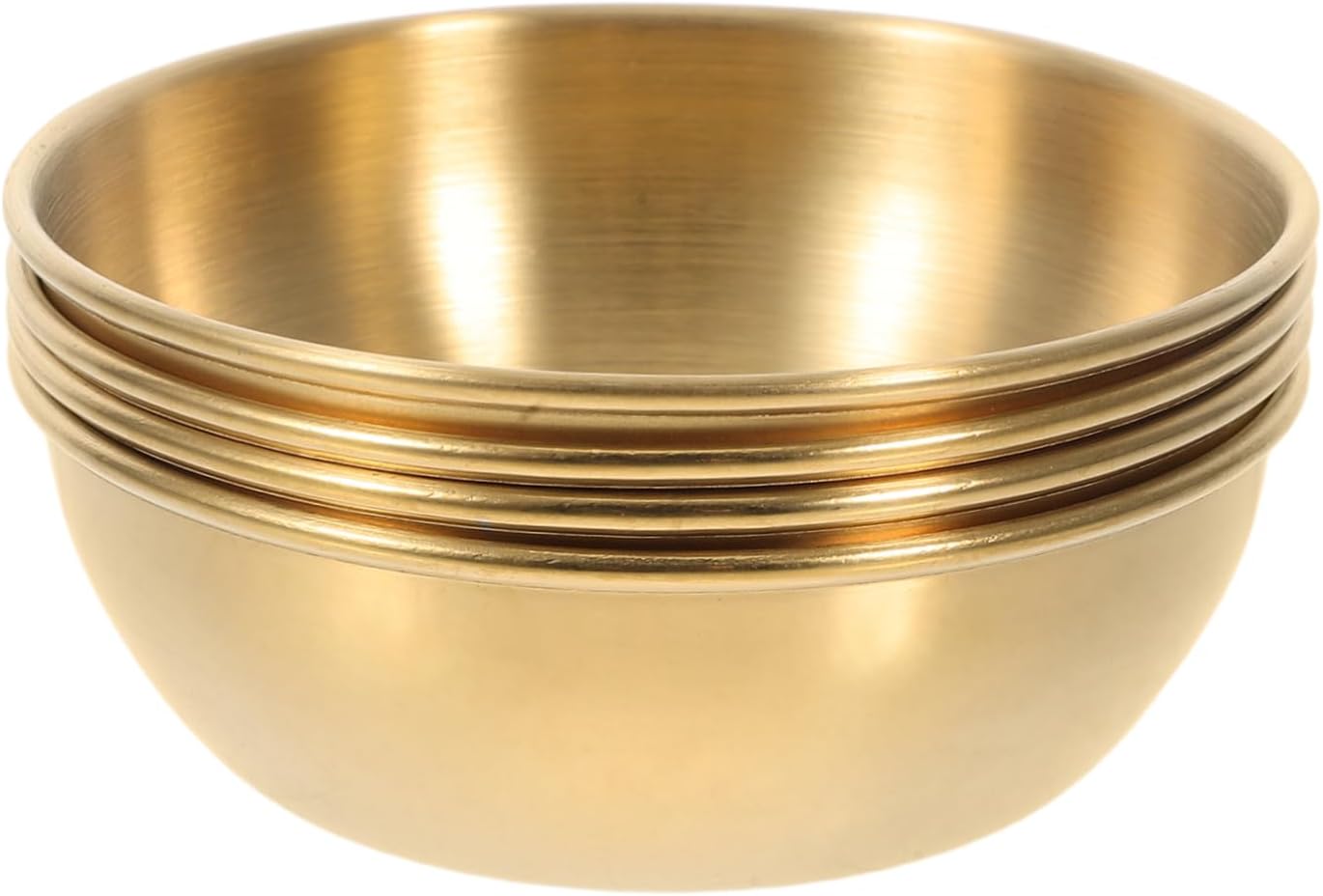 4pcs Dip Serving Bowls Stainless Steel Sauce Dishes for Restaurant Home