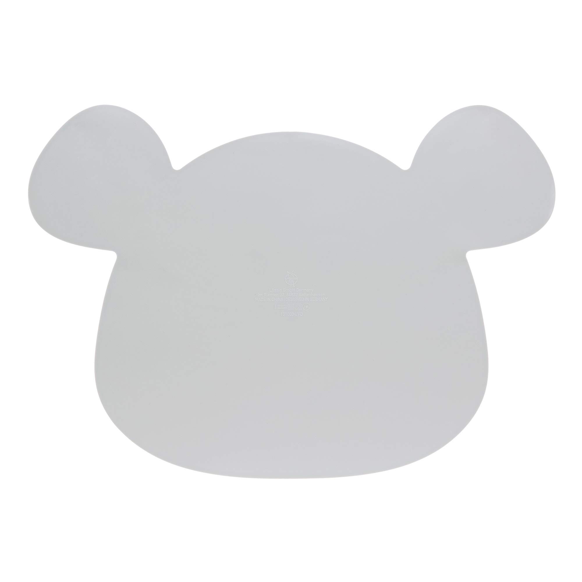 LÄSSIG Set de table en silicone/Little Chums Souris gris