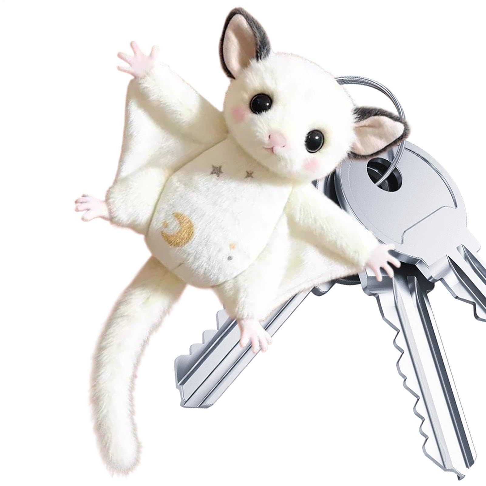 Sugar Glider Flying Squirrel Toy - Sugar Glider Plush | Flying Squirrel Keychain Plush Toy for Women Girls Kids Adults Daily Outdoor Commuting