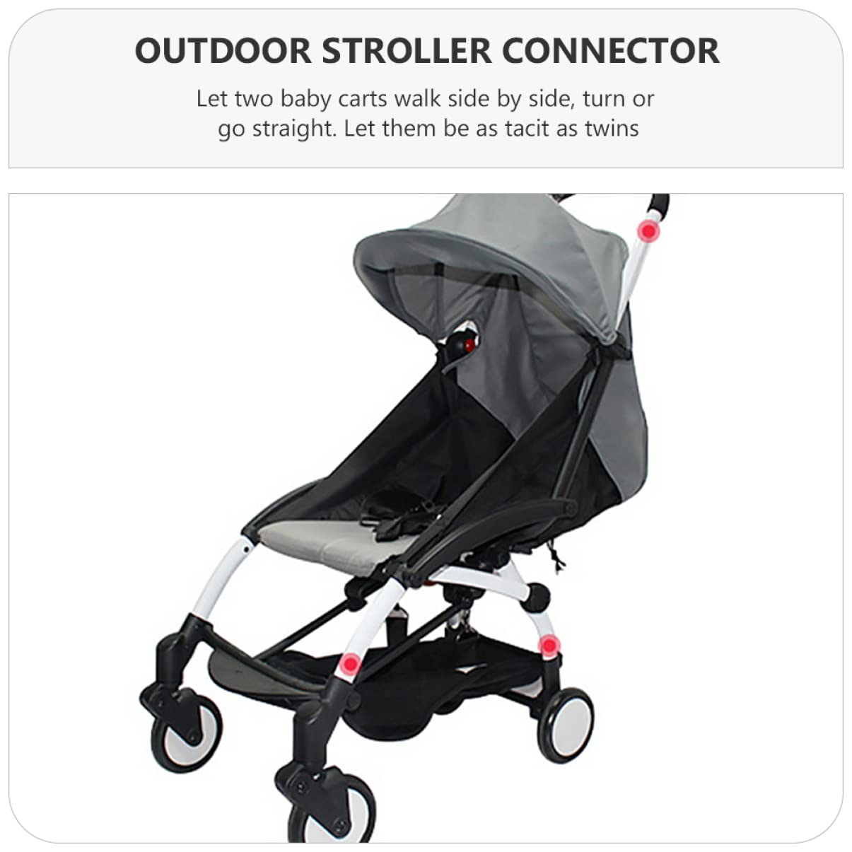BESTonZON Stroller Connector Kit 3pcs Twin Baby Stroller Connectors for Easy Installation