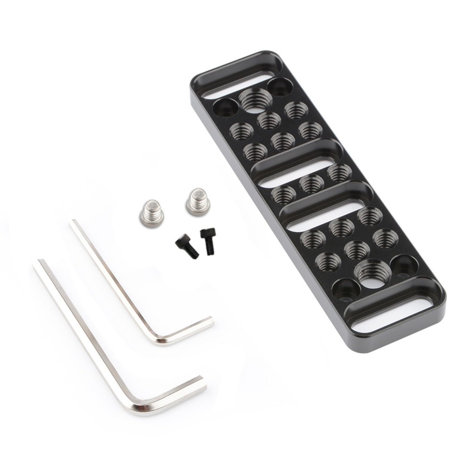 CAZSTYK Camera Base Plate Extension Long Cheese Plate Multiple 1 / 4inch-20 3 / 8inch-16 Thread Holes for DSLR Camera Accessories Aluminum Mount