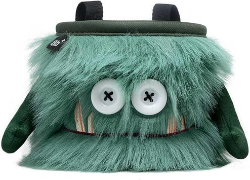 8BPLUS Chalk Bag for Rock Climbing and Bouldering, Chalk Pouch incl Belt & Biner Cute Funny Character Design, Wide Opening, Gear with Personality, Gift for Climbers
