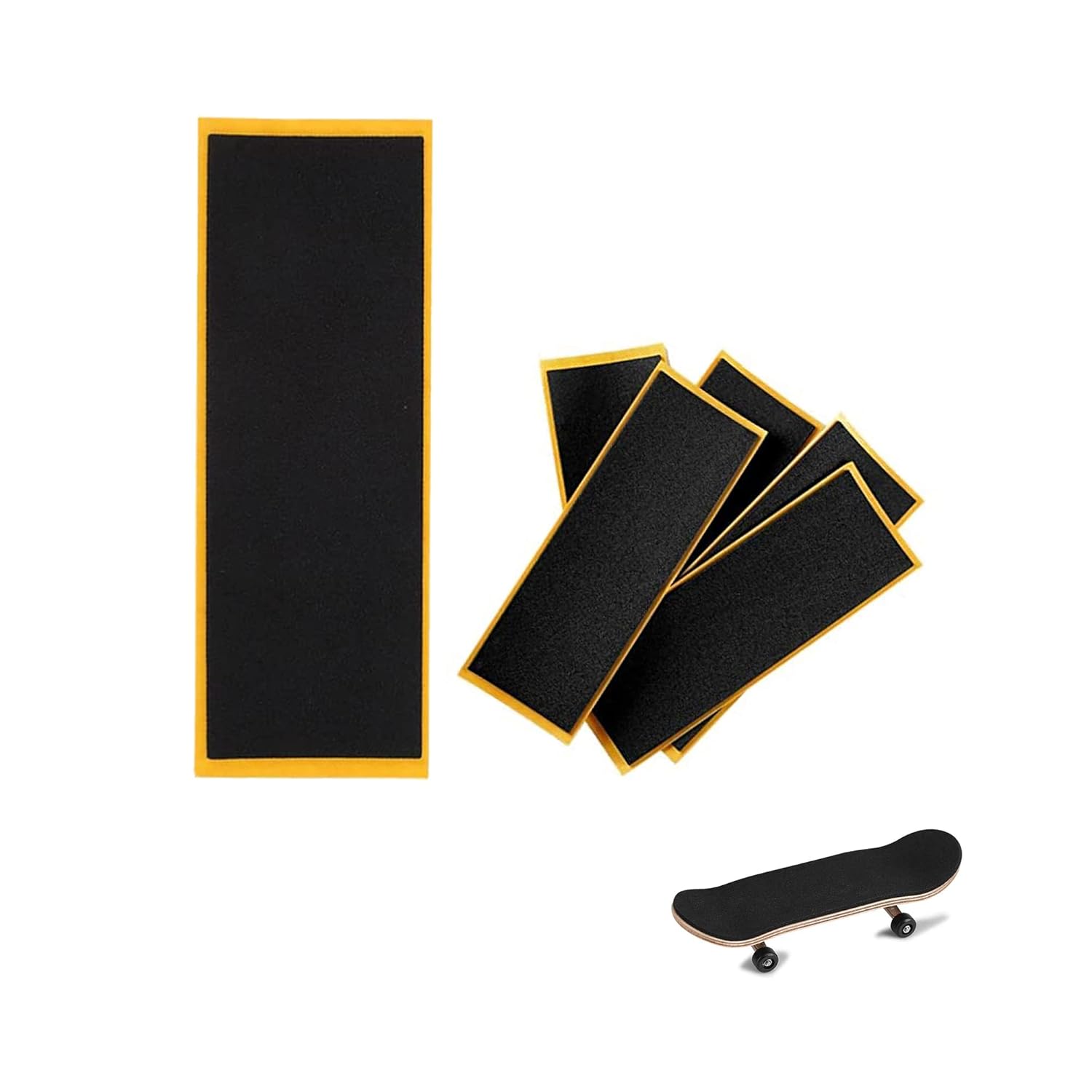 OHYER 6 Stück Schwarz Skateboard Grip Tape Fingerboard Grip Tape