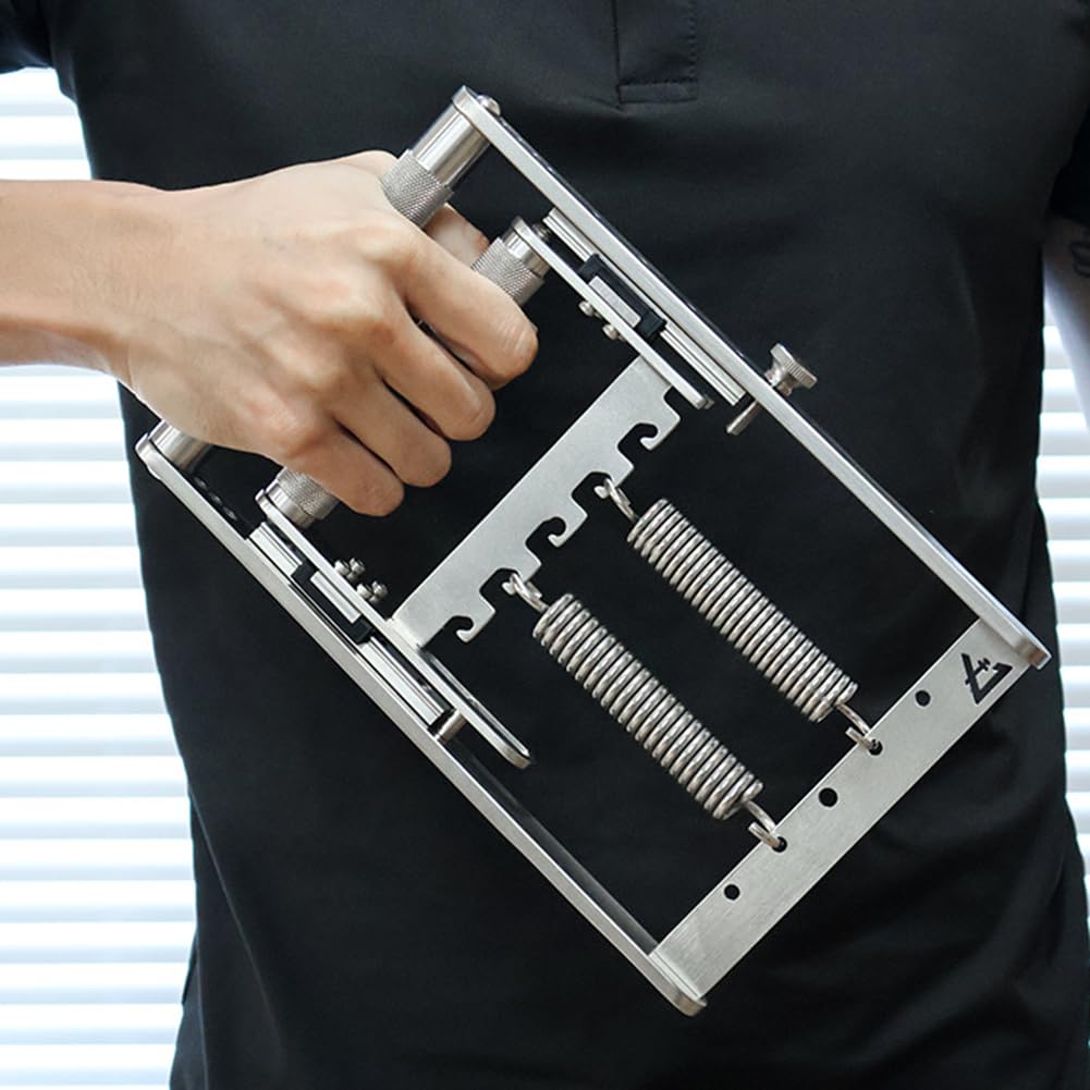 Fortalecedor de agarre de mano para fuerza muscular de muñeca, antebrazo y dedo. Agarre ajustable de 4 a 30 mm, soporta hasta 330 libras