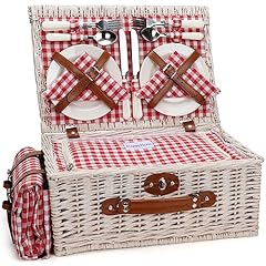 Light Brown With Red Check for 4 Persons