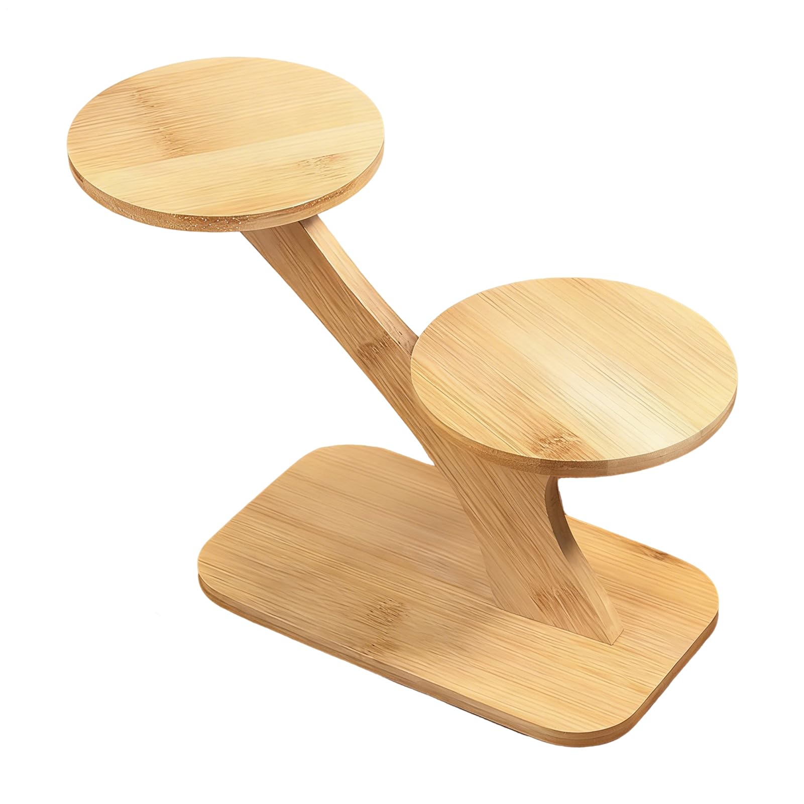 Support de fleurs en bois multi-niveau vase et théière