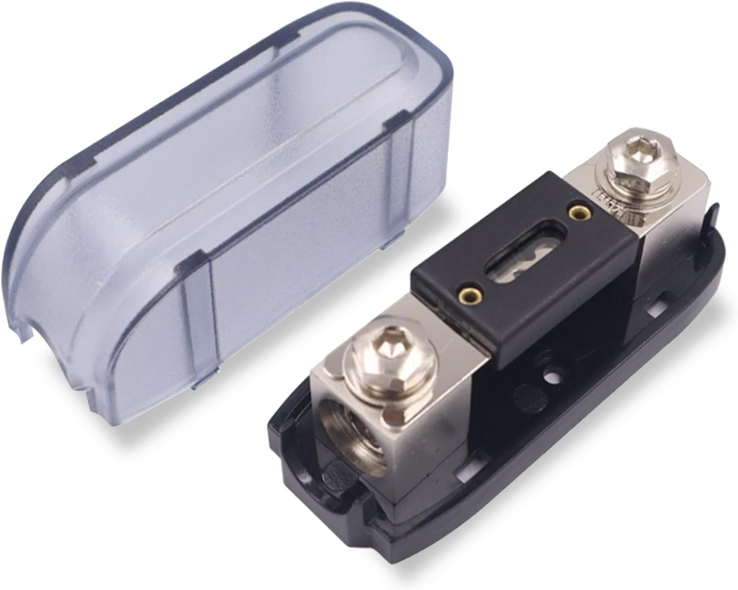 1 PC ANL Car Fuse Holder, 150 Amp Waterproof Metal Vehicle Audio Fuse Replacement for Protecting Line, Universal 0GA/4GA Durable Automotive Fuse Box Accessories for Truck SUV Car (Black)