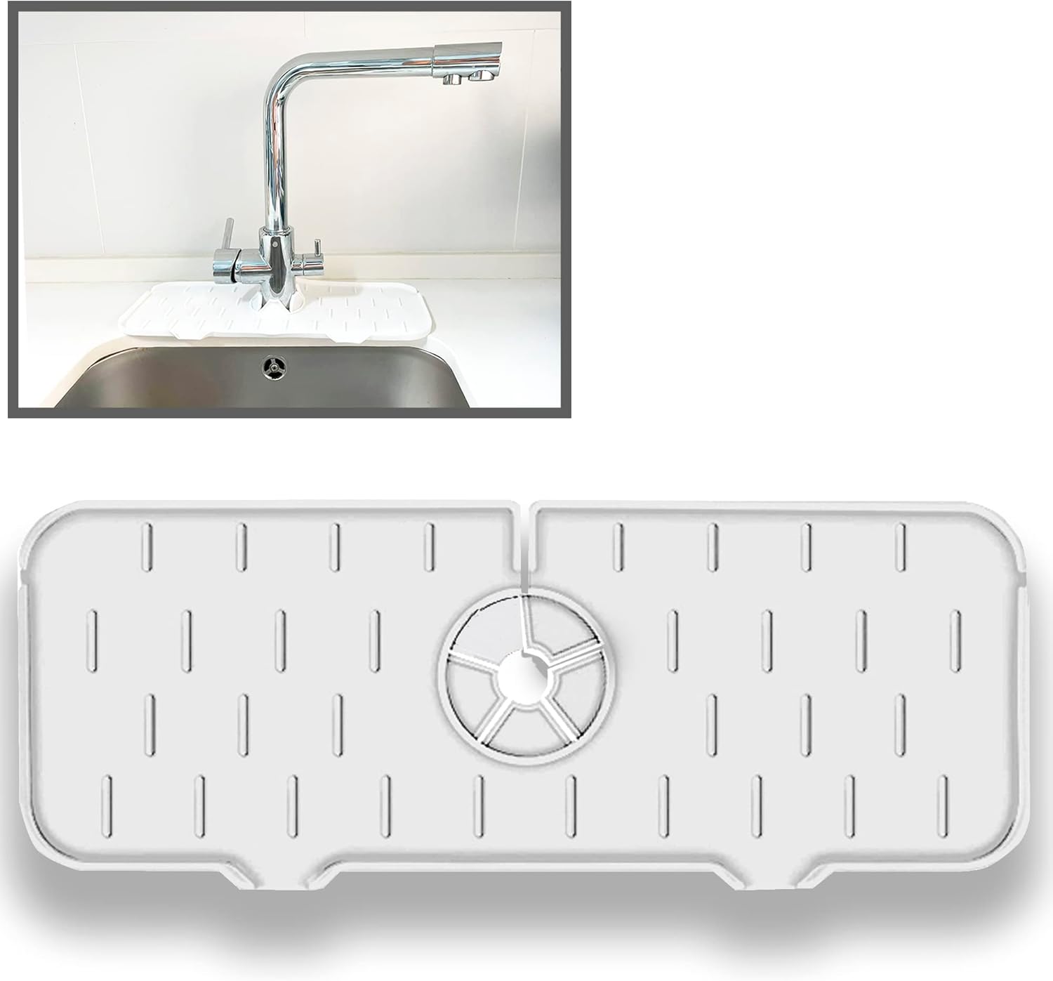 Xilmark Silicone Tap Mat, Drip Mat, Silicone Tap, Splash Guard Silicone