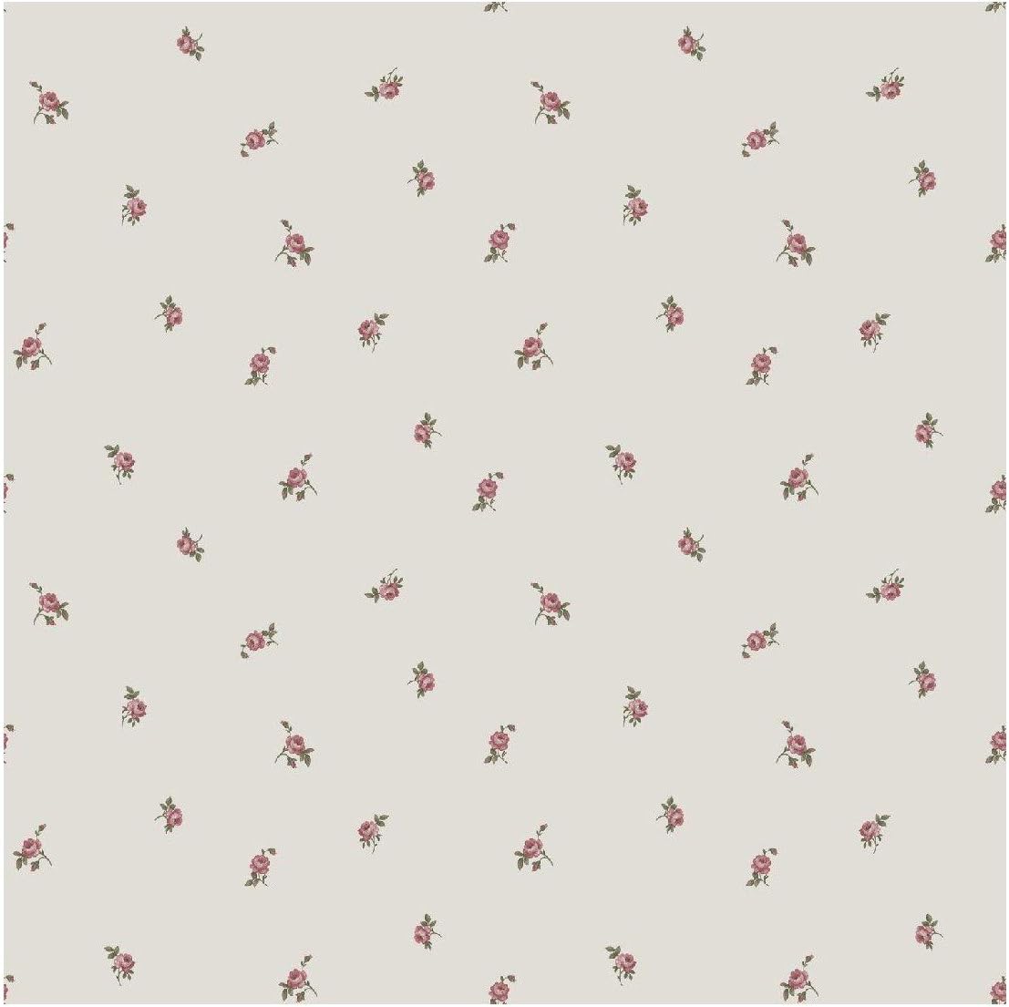 Cristiana Masi Floral Wallpaper Flowers Country 2544 with Rose โ Red for Arte povera Environments and Special Country nonche 'tavernette