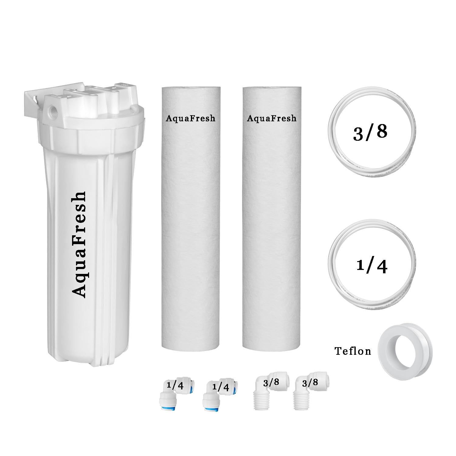Aqua Fresh Pre-Filter Kit for All RO Water Purifiers | External Pre-Filter Housing with 2 Spun Filter Candles | Universal RO Water Purifier Accessory (White)-image-14