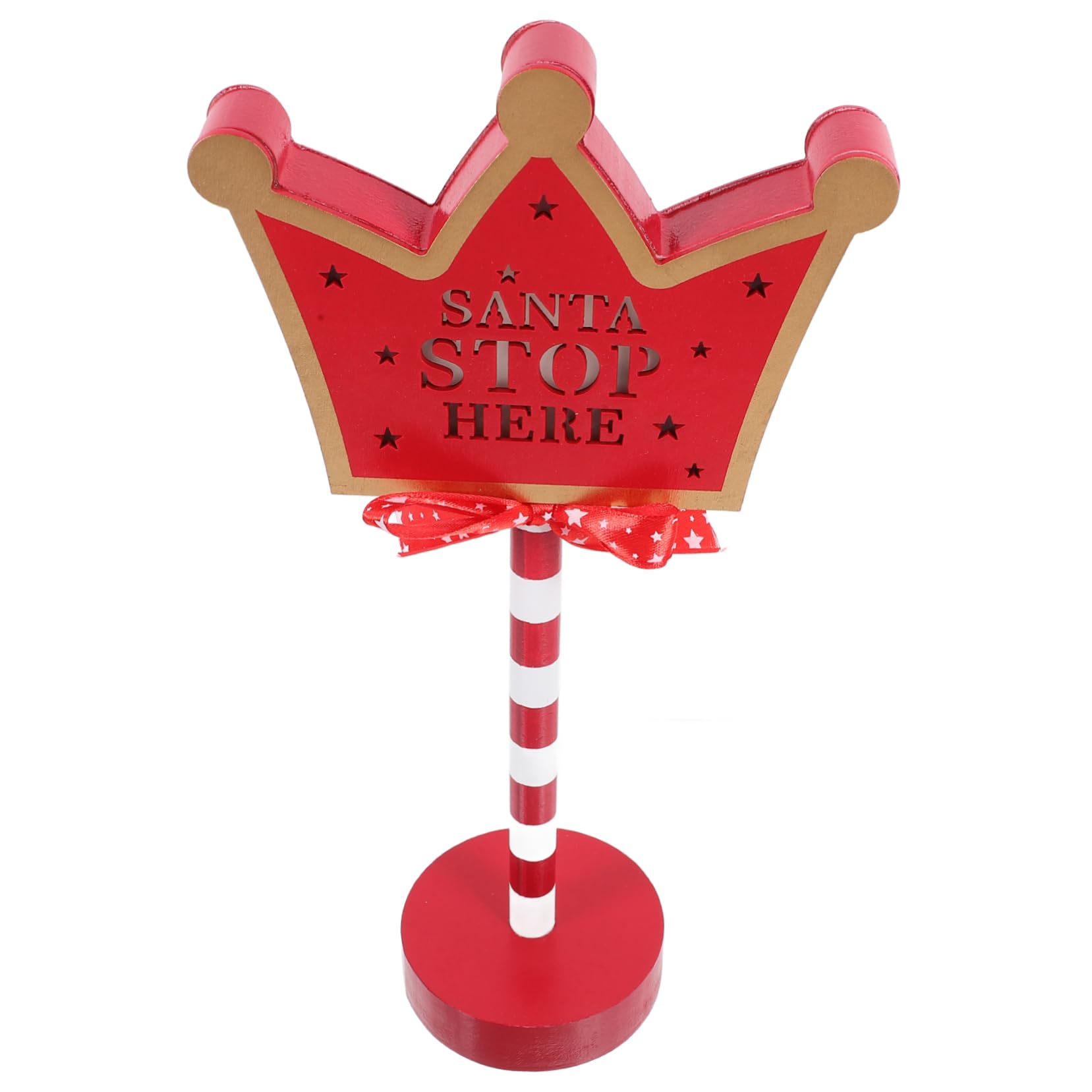 BESPORTBLE Christmas Sign Light Crown Design Led Xmas Decoration for Parties and Table Decor Warm Light Ornament for Home and Holiday Landscape