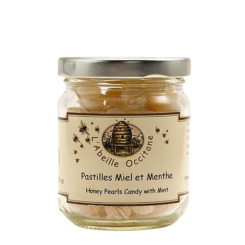 L'Abeille Occitane Caramelo de perlas de miel francesa - Miel y menta 5.29 oz