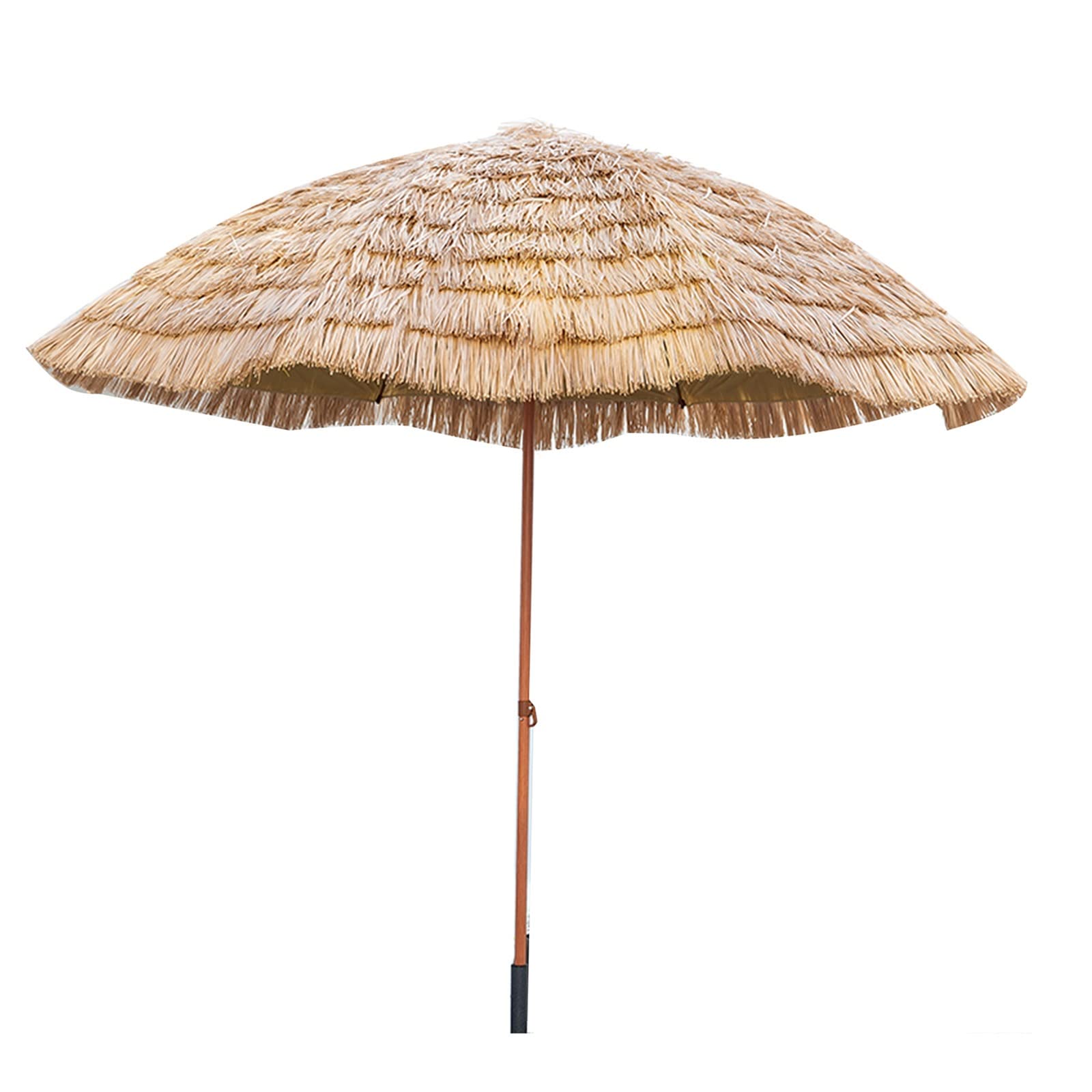 REDBMX Sombrilla Jardin Exterior 160cm/180cm/200cm/220cm/240cm Sombrillas Playa Antiviento Sombrilla Terraza Grande Con 8 Costillas E Inclinable Sombrilla De Paja Para Balcón Césped Piscina
