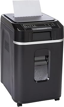 Amazon Basics 200-Sheet Auto Feed Cross-Cut Paper Shredder, High Security