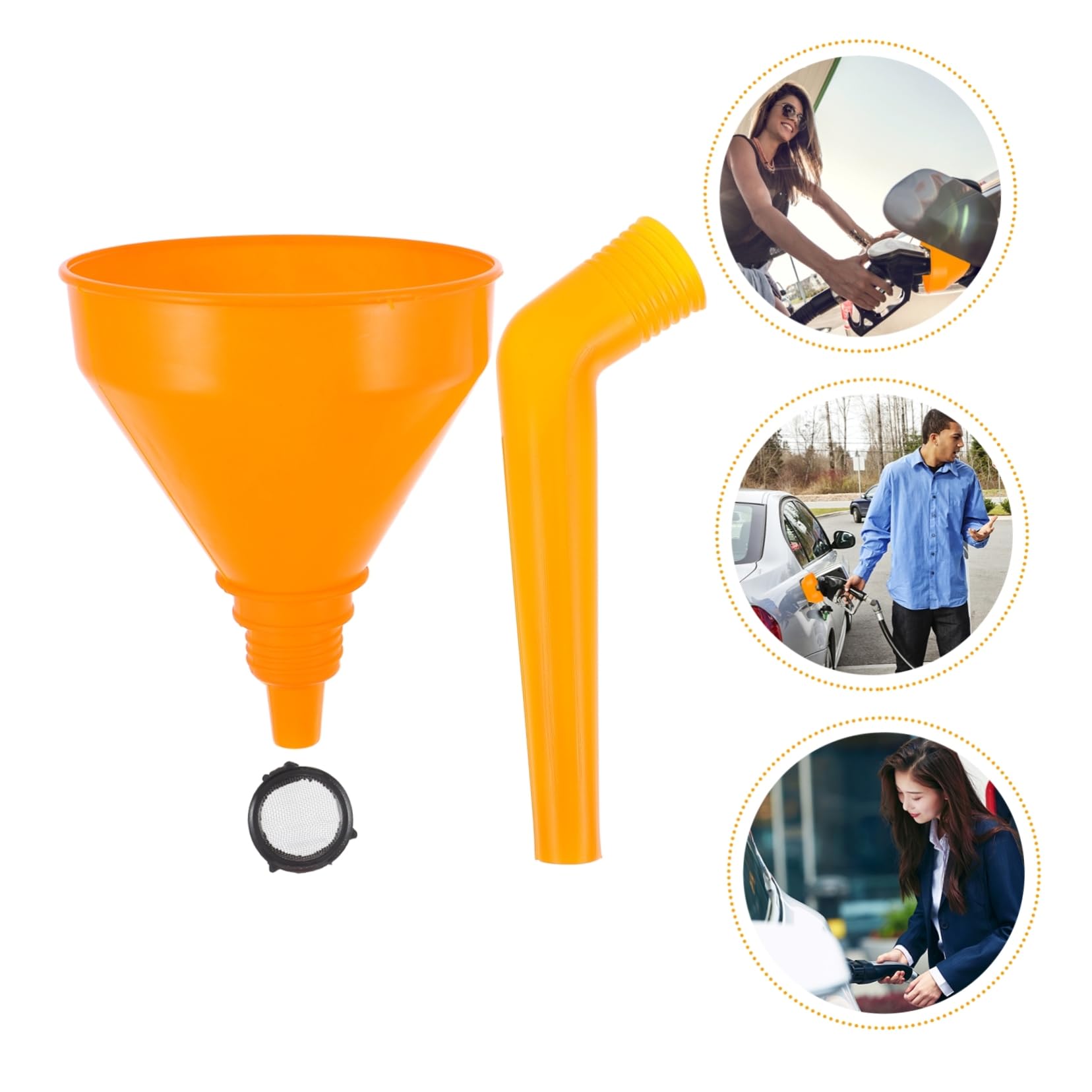 MAGICLULU 2 Set Imbuto Per Carburante Bocca Per Facile Trasferimento Olio E Kerosene Compatibile Con Auto E Pratico 4 Pezzi*2