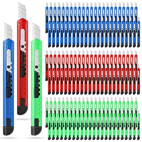 Lasnten 200 Pcs Box Cutter Utility Knife Small Retractable