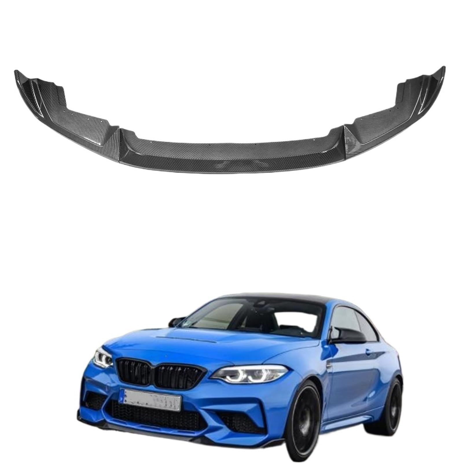 MCSTYEWR Przedni Zderzak Spoiler Kompatybilny z BMW F87 M2 Competition 2019-2021