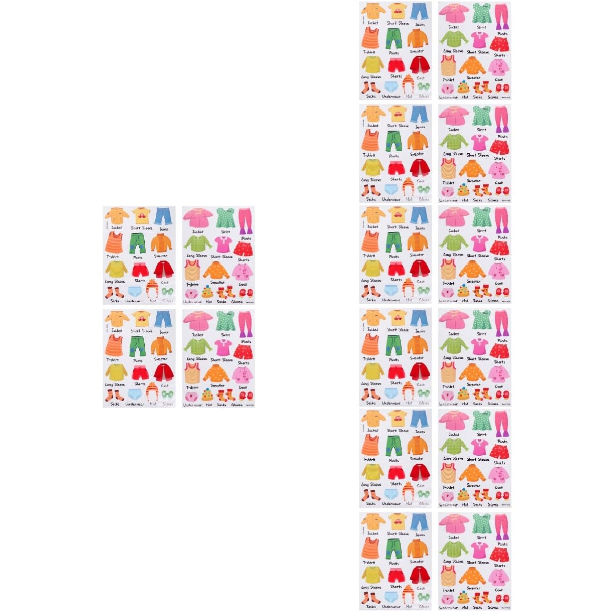 BESPORTBLE 8 Set Etichette per Abbigliamento Set per Classificazione e Organizzazione Decorazioni per e Dei Facili Applicare e Versatili per Identificare