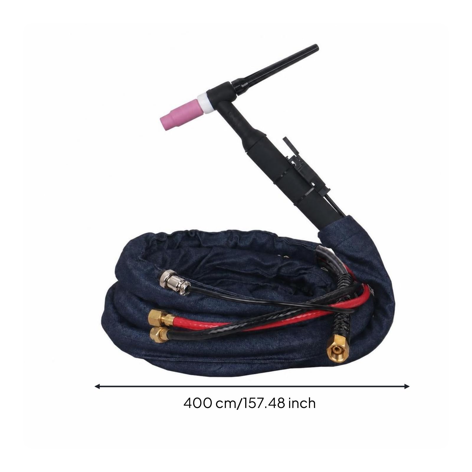 Antorcha de Soldadura WP-18 Antorcha Tig Soplete de Soldar Pistola de Soldadura de Agua en la Punta y Cabezal Largo, 4 Metros