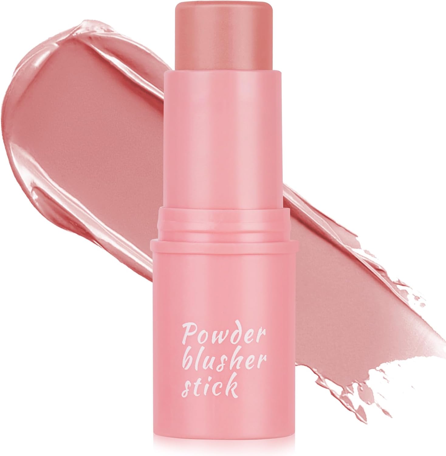 3 in 1 Cream Blush Stick, Cream Contour Stick for Cheeks Lips Eyes, Long Lasting Waterproof Lightweight Blusher Stick, Moisturize and Blendable Blushers for Women Girls Cheeks Makeup (#01)