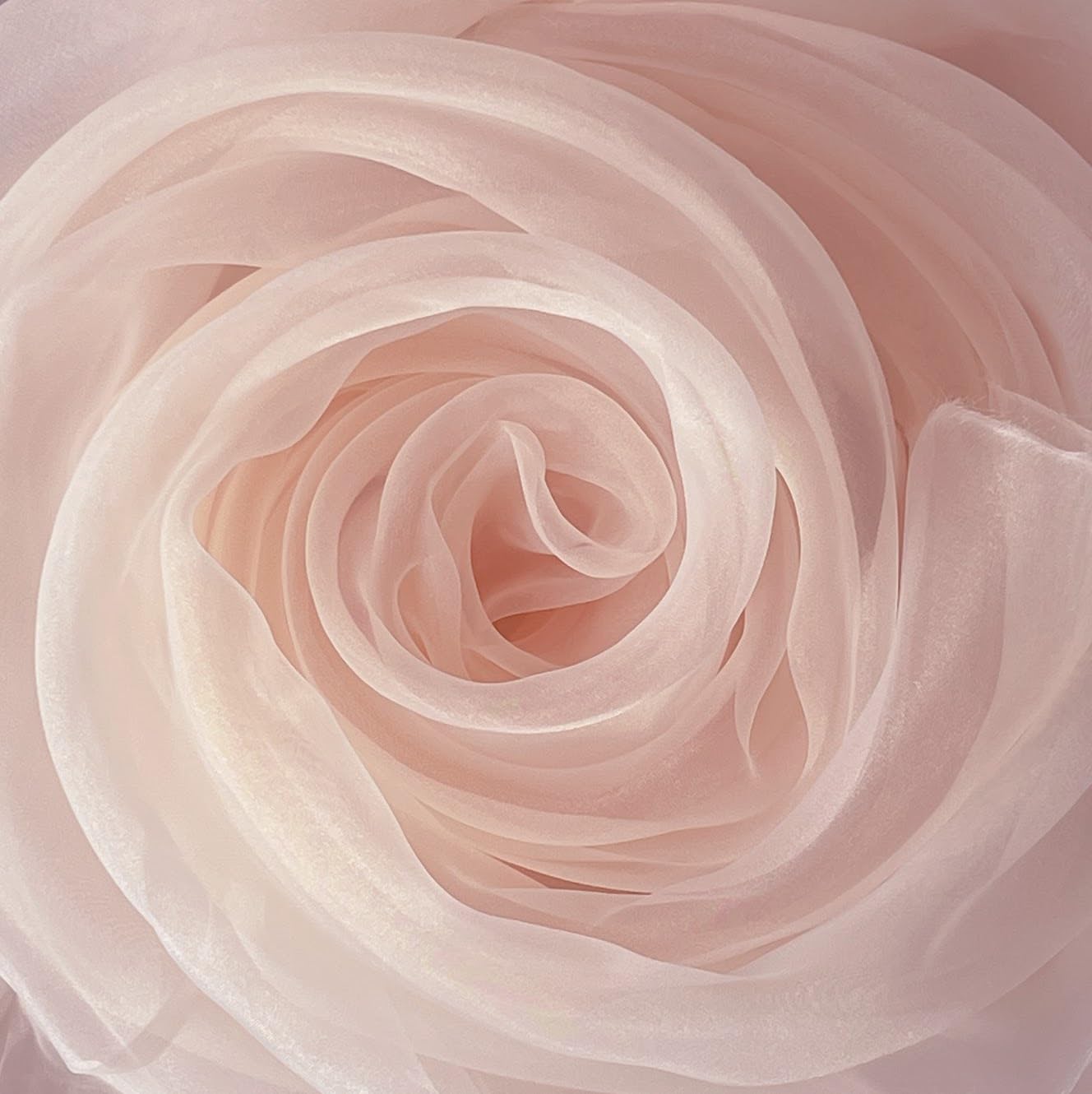 Megachest 70CM Wide Soft Organza Dress Fabric Fancy Costumes Decorations 50 Colors(Blush, 50 Meters)