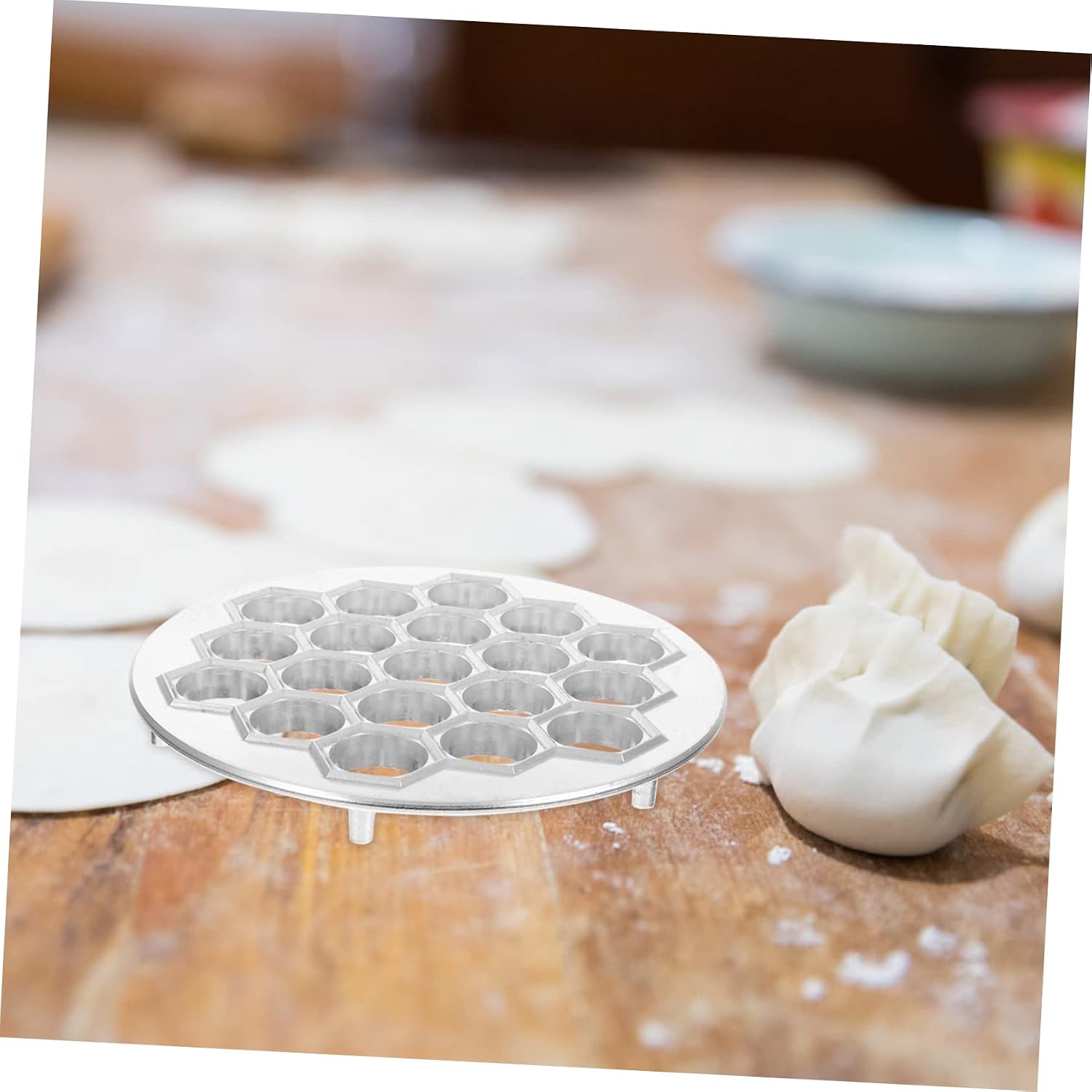 Mikinona 19holes Dumpling Maker Mold Food-grade Metal Ravioli Press for Quick Dumpling Making Lightweight and Portable Kitchen Tool for Easy Food Preparation