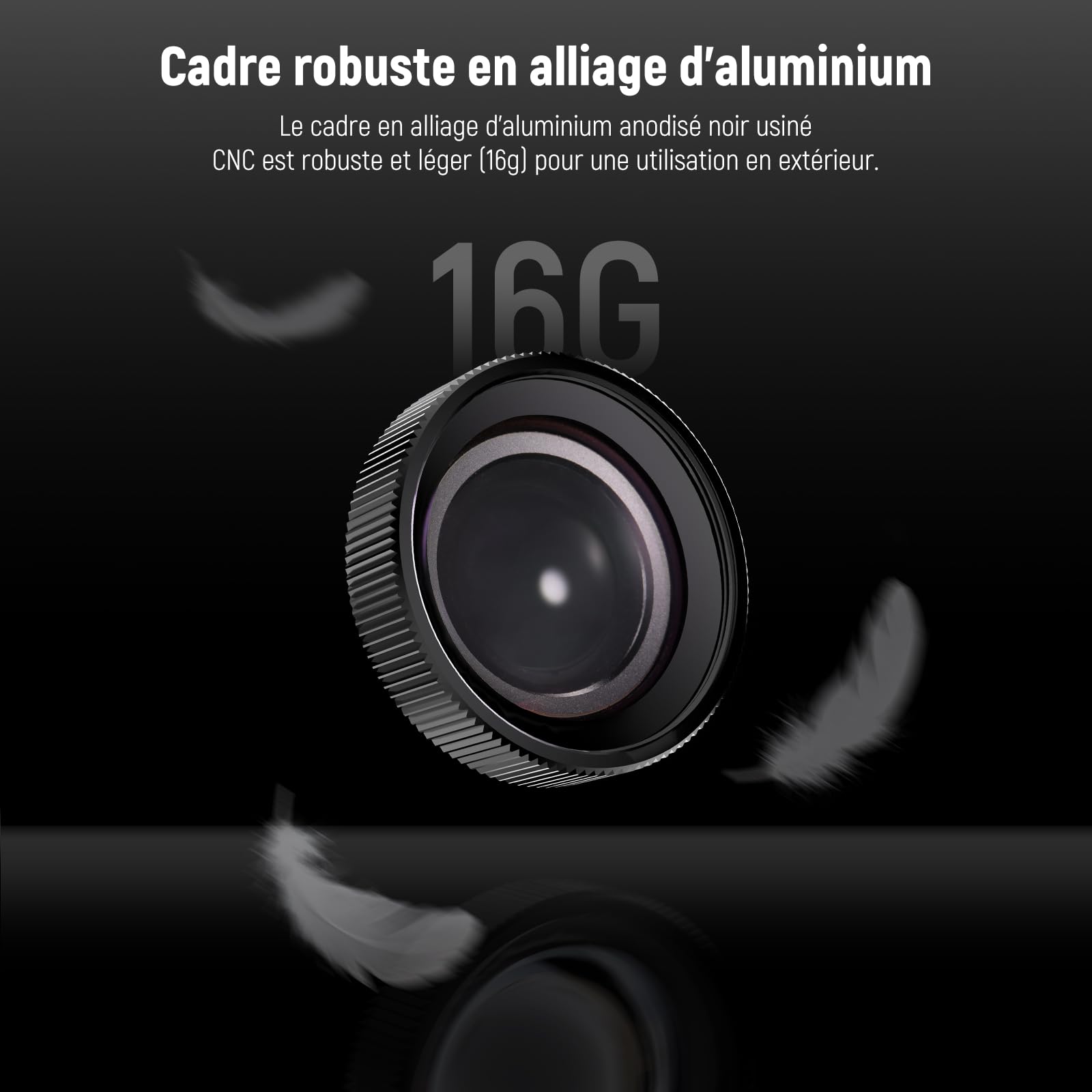NEEWER Objectif Macro Compatible avecDJI Osmo Action 5 Pro/4 Caméra d'action, Grossissement 2X, 2 Éléments en 1 Groupe, Distance Focale 3-4cm, Accessoire Photographie Gros Plan, Non Étanche, LS-68
