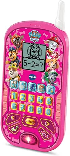 VTech - Pat' Patrouille, Le Smartphone Éducatif Rose, Téléphone Portable