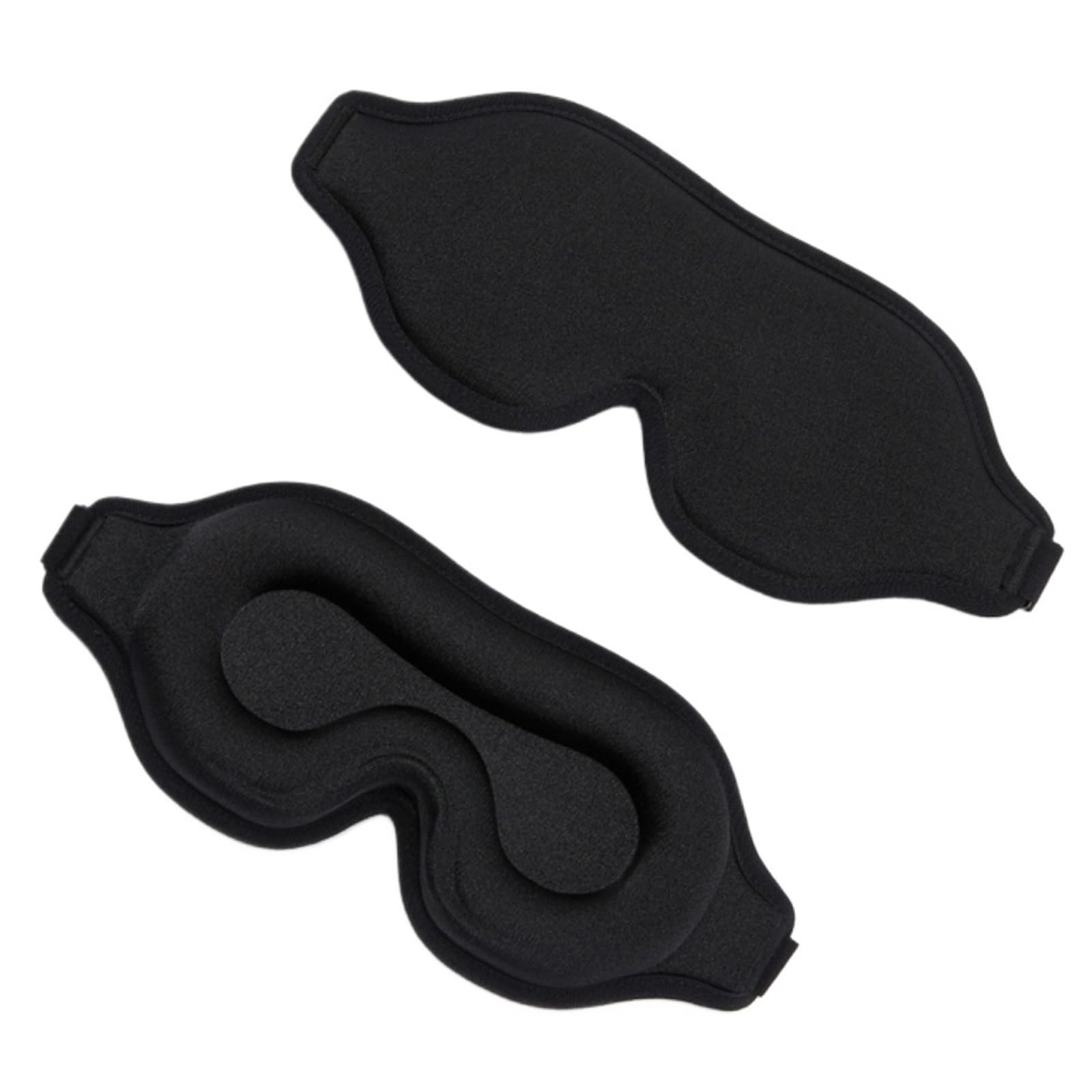 Máscaras para Dormir Zero Eye Pressure Blackout pa Máscara de Seda for Ojos, máscara de Seda con Espuma viscoelástica 3D for Dormir, Parches for los Ojos for Viajes(Black)