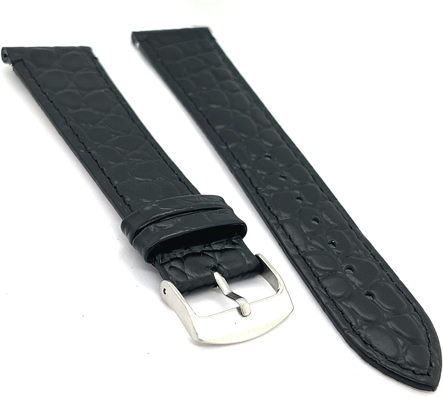 Crocodile Engraved Leather Watch Straps 12mm 14mm 16mm 18mm 20mm 22mm Ref P209 or 209 image 2