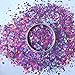 LoveOurHome 150g Chunky Body Glitter Holographic Purple Star Moon Heart Butterfly Glitters Flakes Sequins Accessories for Resin/Crafts/Nails/Makeup