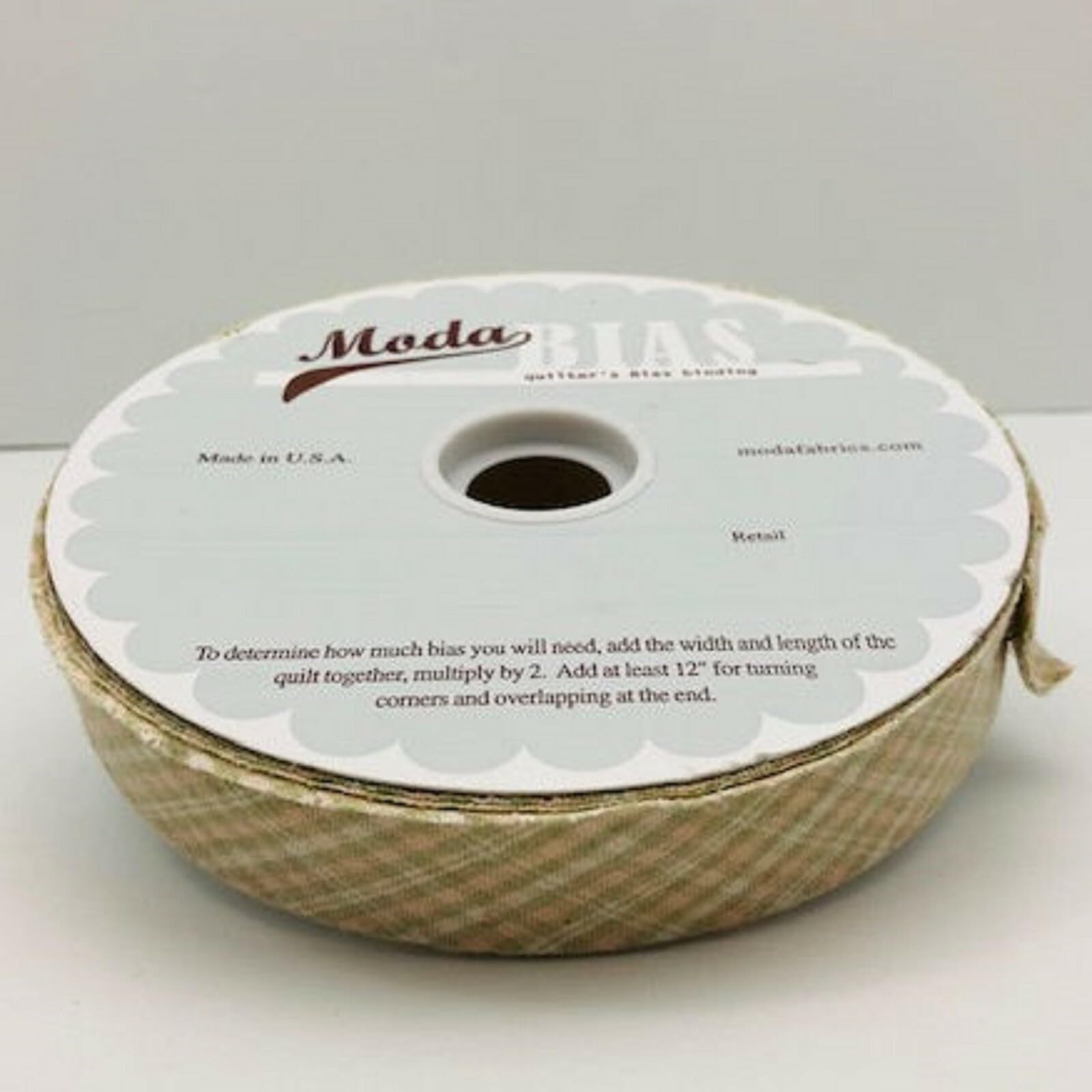 FlashPhoenix Quality Sewing Fabric - Plaid Fern Quilters Bias Binding 30 Yards (1080in) X 2.5 in.