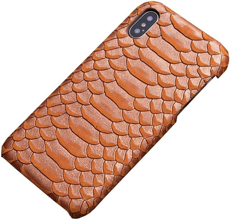 Coque de téléphone en cuir Apple iPhone Xs Max étui antichoc jaune mandarine