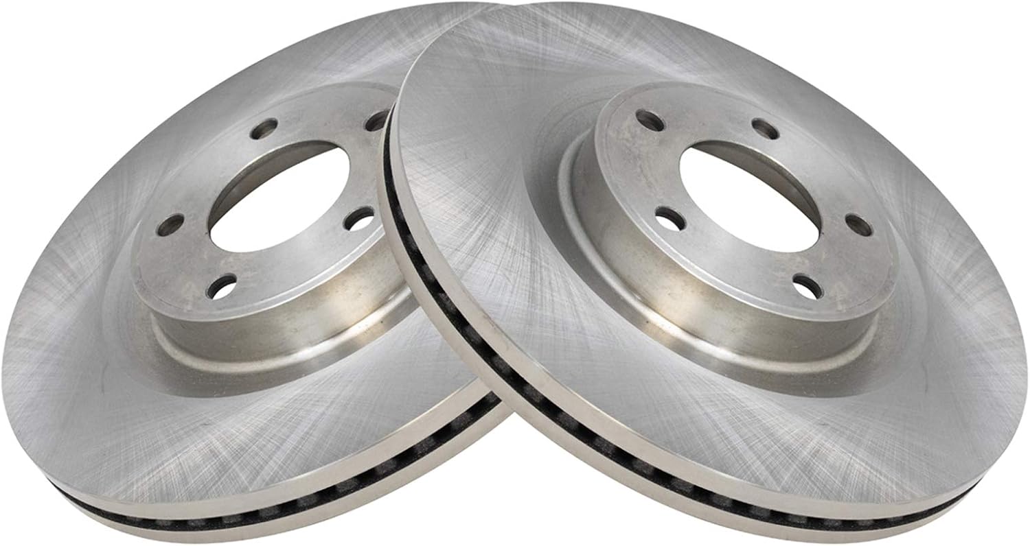 TRQ Front Brake Rotor Set Vented Compatible with 2007-2015 Ford Edge 2007-2015 Lincoln MKX