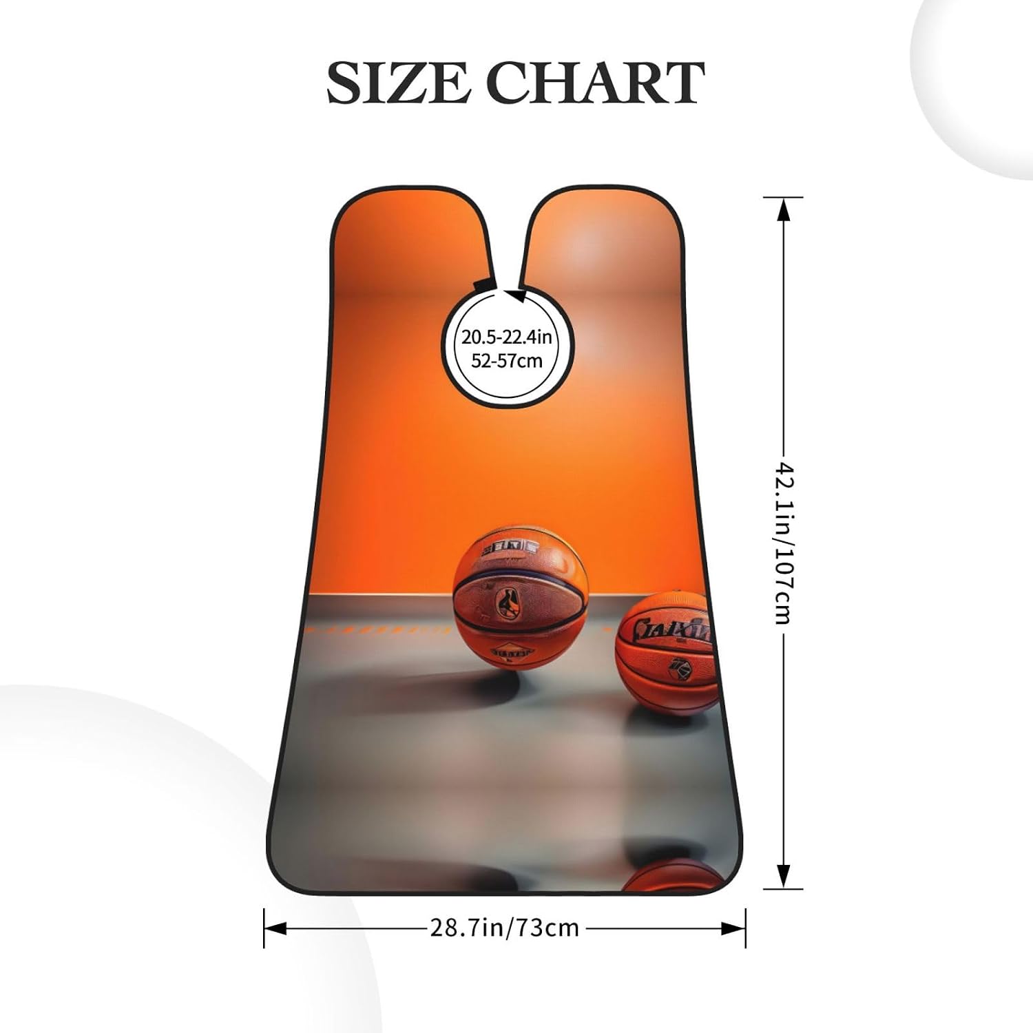 Basketball Orange Print Beard Bib Apron, Shaving Apron For Dad, Men'S Hair Catcher For Shaving Best Gifts For Dad