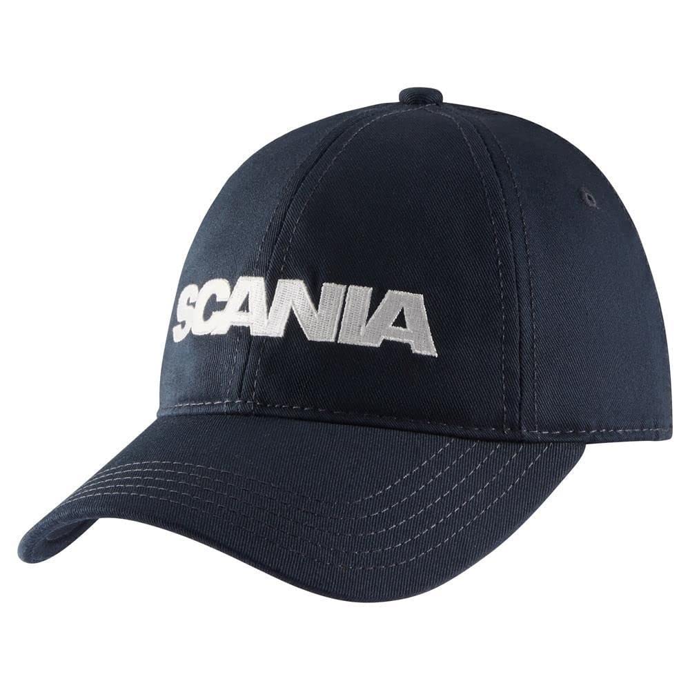 Official Scania Word White Embroidery Front Logo Truck Baseball Cap Hat One Size Mens New Classic