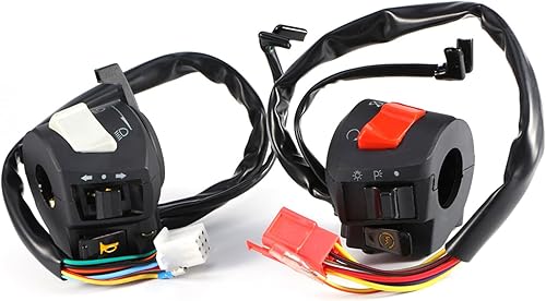 Miniatura 9 de Interruptor de manillar, 2 unids DC 12V Universal 7/8 '' manillar motocicleta cuerno giro interruptor de control de luz