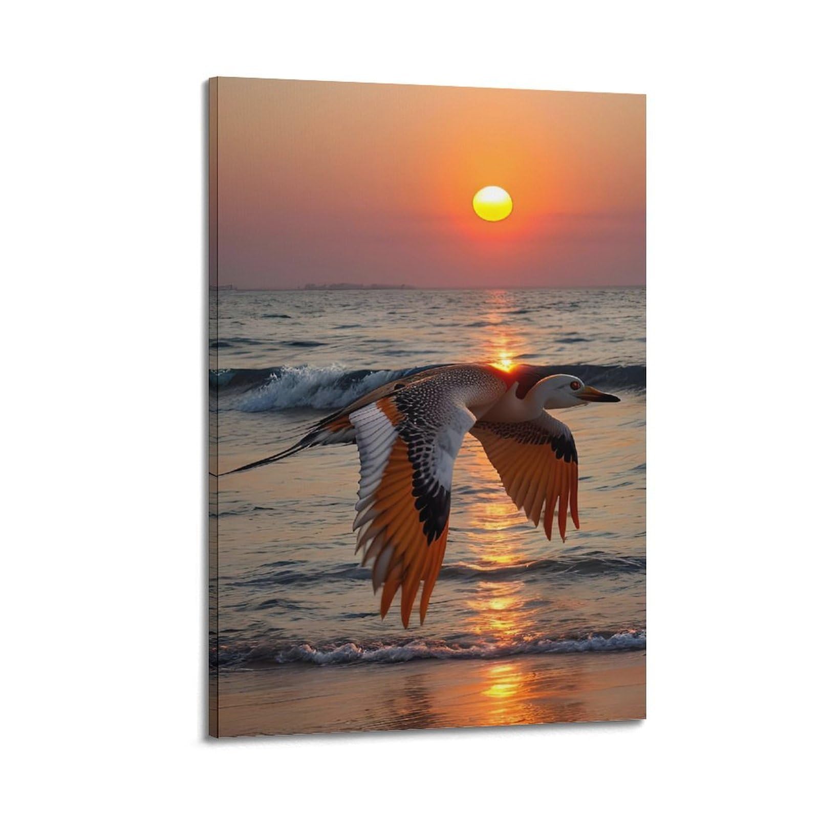 CXHJCA Animal Poster Seabird Crossing The Ocean Poster Decorative Painting Canvas Wall Posters And Art Picture Print Modern Family Bedroom Decor Posters 24x36inch(60x90cm)