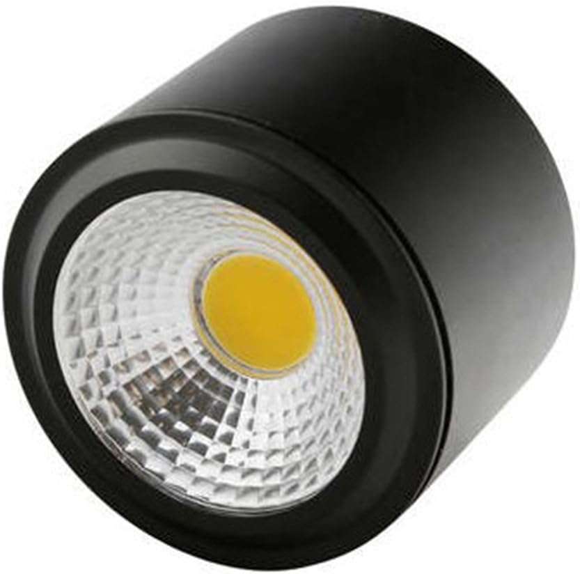 Brightsky 3w White COB LED Lamp Surface Mounted Ceiling Downlight Spotlight Black Housing [Energy Class A]