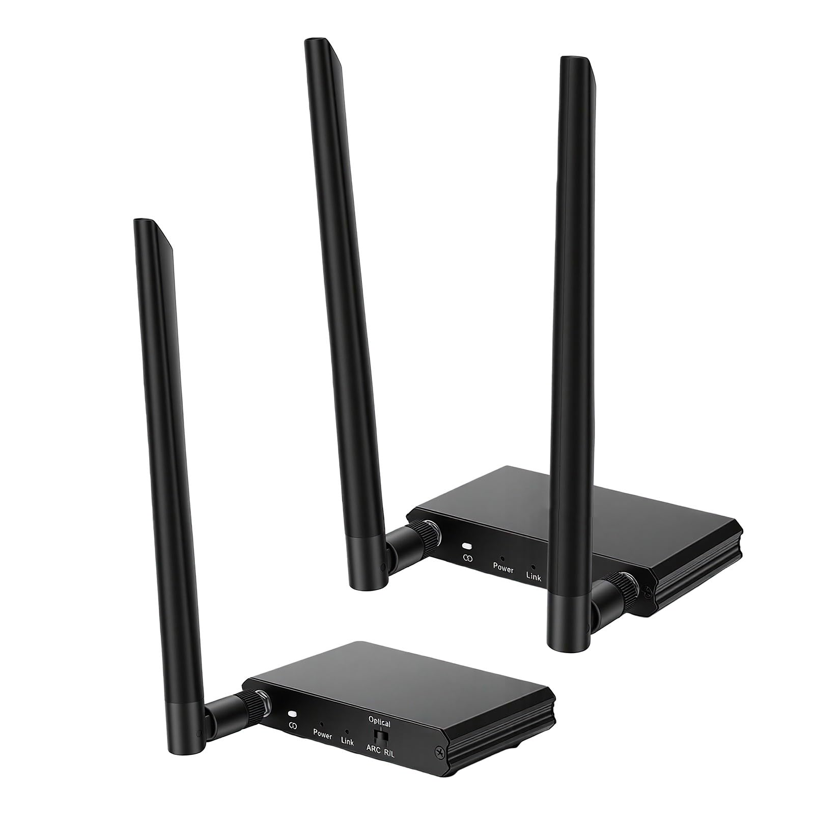 LICAEVEY Récepteur émetteur de Son sans Fil 2,4 GHz, Adaptateur Bluetooth 5.3 Longue Portée de 164 Pieds avec Arc Optique 3,5 Mm pour Haut-Parleur de Télévision