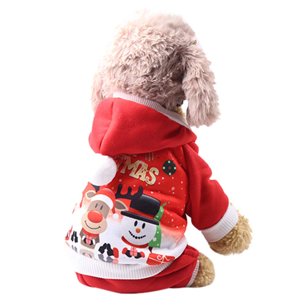 Autumn Winter Christmas Pet Puppy Hoodied Sweatshirts Dog Clothes Costume for Chihuahua Cat
