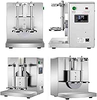Vista 5 de TECHTONGDA Máquina comercial de coctelera de té con leche, máquina profesional de acero inoxidable de doble marco automático de té de burbujas